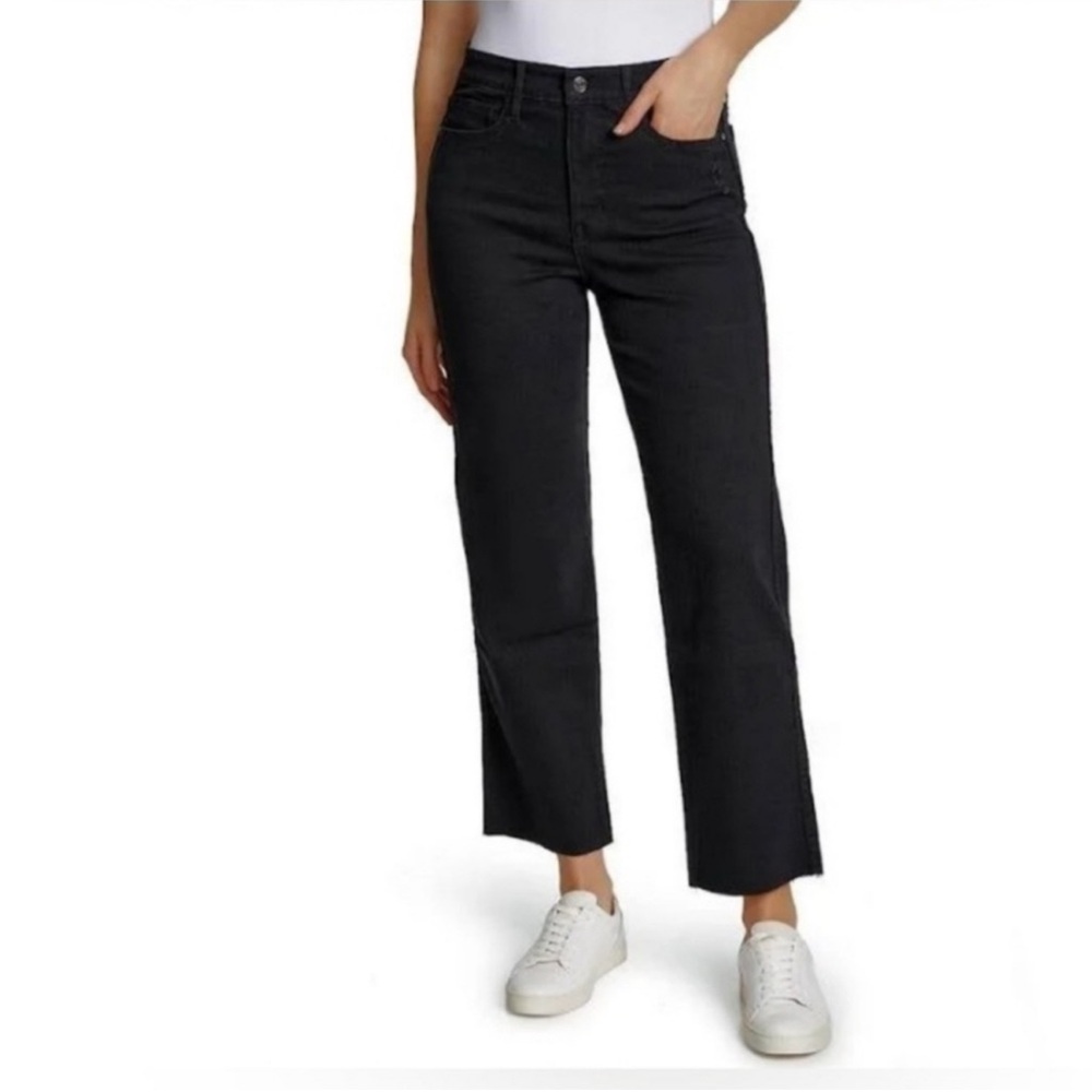 Social Standard By Sanctuary High Rise Crop Straight Leg Black Jeans Size 16